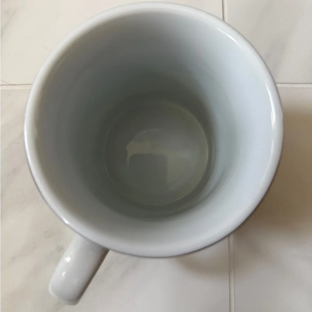 Williams Sonoma Monogram Initial Shaving Style Retro Small Mug Cup Letter H Gold